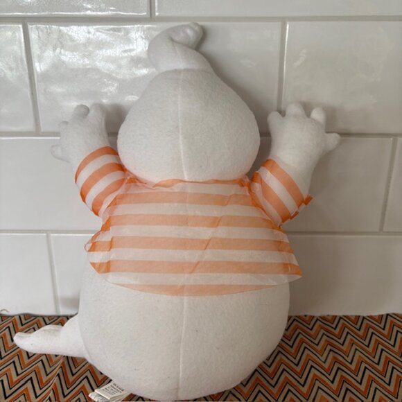 Vintage Hallmark Plush Halloween 14" Ghost  Striped Shirt w/ Candy Corn - Picture 3 of 8